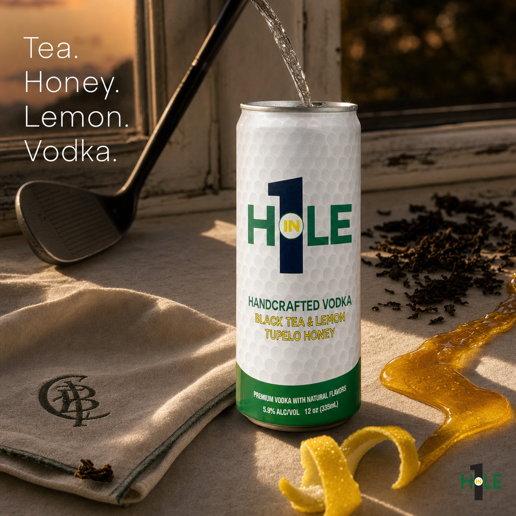 Four ingredients. Every one of them earns its place.
Black tea. Tupelo honey. Real lemon. Premium vodka.
No filler. No shortcuts. Nothing you need to squint at on the back of the can.
This is what you crack open after the round wraps and someone asks what you're drinking.
Tell them everything.
#HoleIn1Cocktail #ReadyToDrinkGolf #GolfClubhouse #GolferLifestyle #HoleIn1RTD