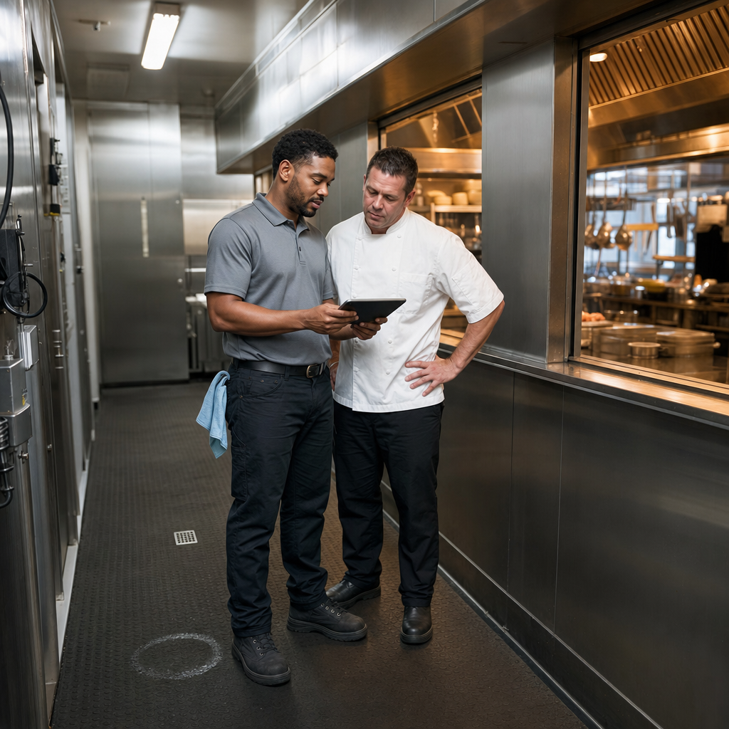 Grease trap inspections do not wait for a convenient time.
A backup before Friday dinner service is not a plumbing problem. It is a revenue problem.
With PlumbGuard, your grease trap is inspected on schedule, documented on a digital summary you can review and approve on the spot, and rescheduled before we leave your building.
No chasing invoices. No wondering when the next visit is due.
The manager approves the next visit before the technician walks out the door. That is what a proactive maintenance program looks like.
If you are running a commercial kitchen and grease trap service is still reactive, it is worth a conversation.
24/7 with no extra charges. Based in Columbus, Ohio.
#PlumbingAndDrainProfessionals #GreaseTrapCleaning #CommercialKitchenPlumbing #RestaurantOperators #PlumbGuard