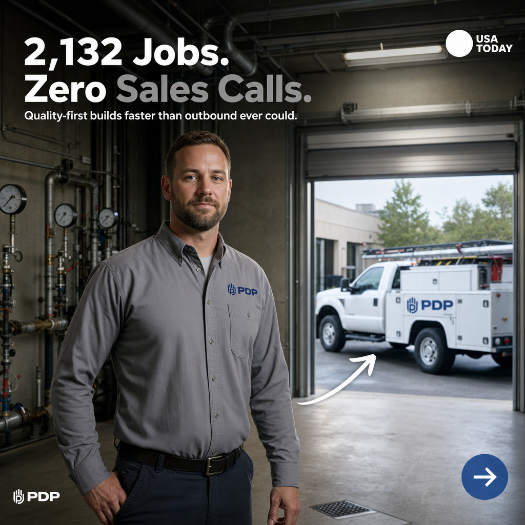 Veteran Heating, Cooling, Plumbing and Electric just posted a number worth stopping on: 2,132 completed jobs in year one, with no outbound sales calls, no email blasts, and no text campaigns.

USA Today profiled the Denver firm as proof that a service-quality culture builds faster than a sales-pressure model. HVAC and electrical work is now booked out weeks in advance on inbound demand alone. Team member Mitchell Thier put it plainly: a win for the customer, the employee, and the company, not just one of those.

For commercial operators and property managers in Columbus, the lesson is the same. Consistent, honest work earns the repeat call. Swipe through and save this one.

#PlumbingAndDrainProfessionals #NoSurprisePromise #Columbus #CommercialPlumbing #QualityFirstService