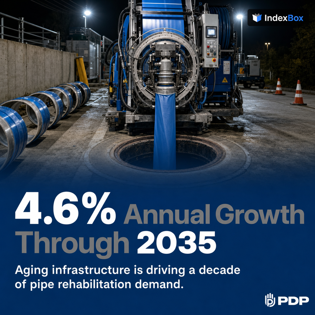 IndexBox projects the segmental pipe lining rings market will grow 4.6% annually through 2035, and the reason is straightforward: aging underground infrastructure has created sustained, decade-long demand for rehabilitation that operators can no longer defer.

Mueller Water Products, headquartered in Atlanta, is identified in the report as a leading provider of trenchless pipe rehabilitation solutions, signaling that major industry players are already positioning for this long cycle. IndexBox cites aging water infrastructure renewal as the primary demand driver, with data center and tunnel construction adding further momentum to an already pressured system.

For property managers, restaurants, schools, and hospitals in Columbus, this is not a distant market trend. It is the system beneath your building. Proactive maintenance through PlumbGuard is the rational move before a manageable issue becomes a trench-scale emergency. Save this post as a reminder to review your current maintenance plan.

#PlumbGuard #ProactivePlumbing #PipeRehabilitation #CommercialPlumbing #ColumbusPlumbing