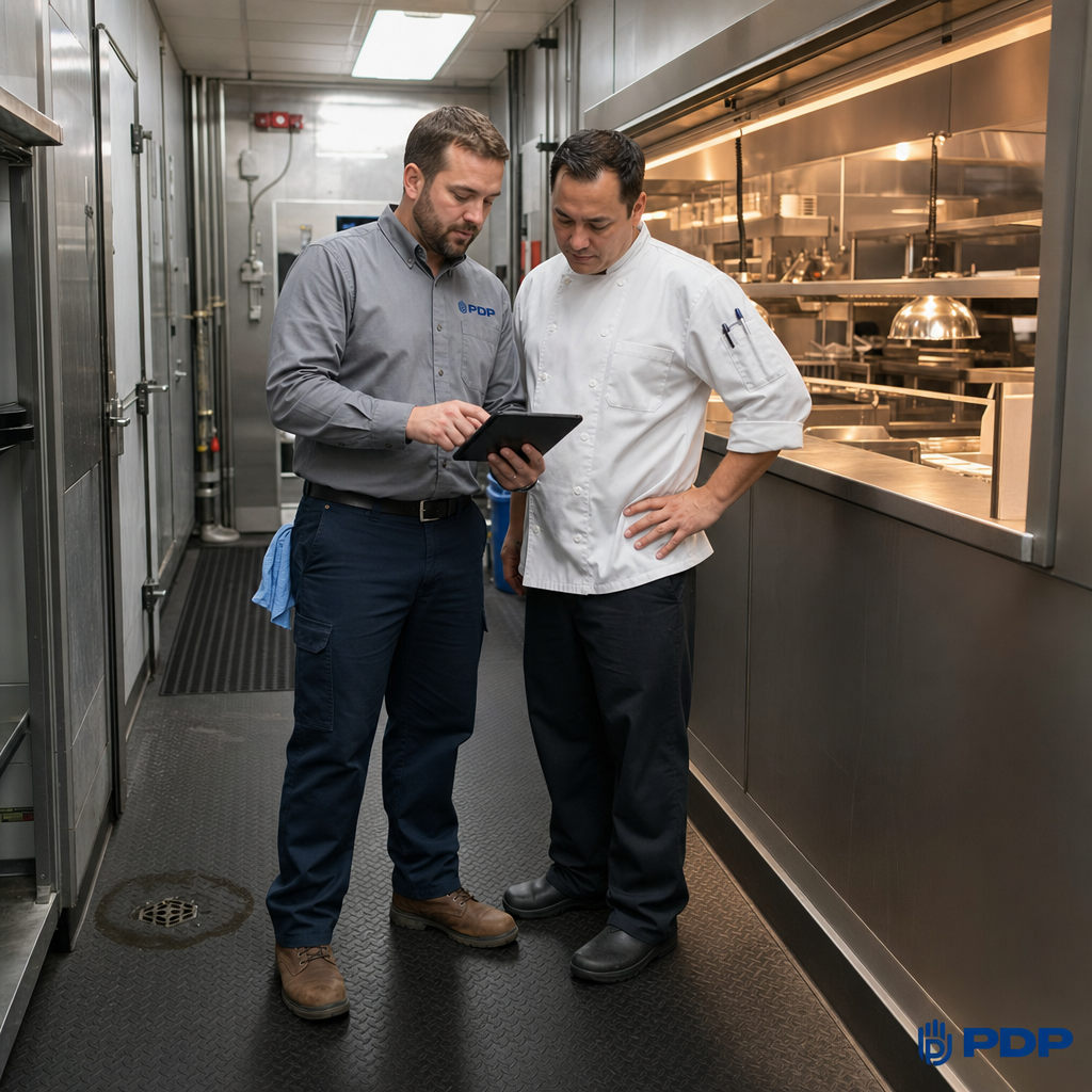 Grease trap inspections do not wait for a convenient time.
A backup before Friday dinner service is not a plumbing problem. It is a revenue problem.
With PlumbGuard, your grease trap is inspected on schedule, documented on a digital summary you can review and approve on the spot, and rescheduled before we leave your building.
No chasing invoices. No wondering when the next visit is due.
The manager approves the next visit before the technician walks out the door. That is what a proactive maintenance program looks like.
If you are running a commercial kitchen and grease trap service is still reactive, it is worth a conversation.
24/7 with no extra charges. Based in Columbus, Ohio.
#PlumbingAndDrainProfessionals #GreaseTrapCleaning #CommercialKitchenPlumbing #RestaurantOperators #PlumbGuard